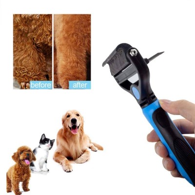 2 Sided Pet Grooming Tool Deshedding Brush for Shedding and Flying Hair