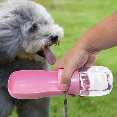 Eco-Friendly portable dog water bottle 280ml pet water bottle for travel collapsible function