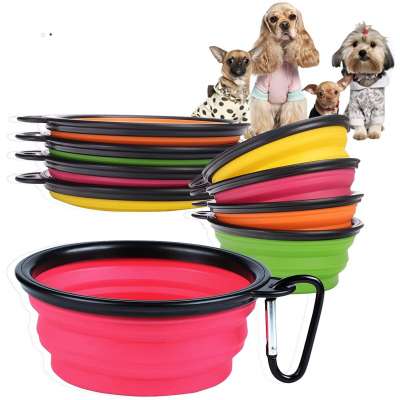 450ml Collapsible Dog Bowl BPA Free Pet Travel Camping Bowls