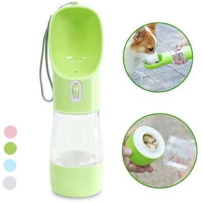 Dog Treats and Water Bottle Portable Pet Drinking Feeding Bottle for Walking and Hiking