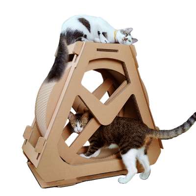 S Water Wheel Cat Ccratcher Board Recyclable Corrugated Cat Scratcher Board