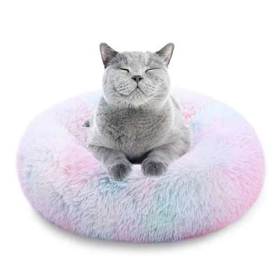 2020 XS Luxury Comfortable Donut Cuddler Pet Bed Cushion Sofa Cat Dog Bed