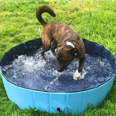 Small  Size  (60*30cm/ 32''*8'')  Foldable Pet Bath Pool Collapsible Bathing Tub Kiddie Pool for Dogs Cats