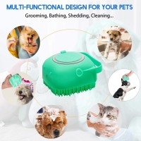 Pet Dog Shampoo Brush Cat Massage Comb Grooming Scrubber Brush for Bathing Short Hair Soft Silicone Rubber Brushes